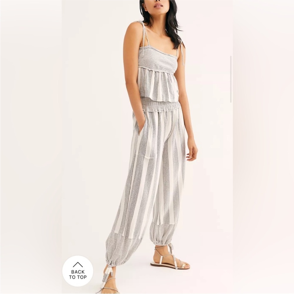 Free People Beach Striped Gray 2-Piece Set